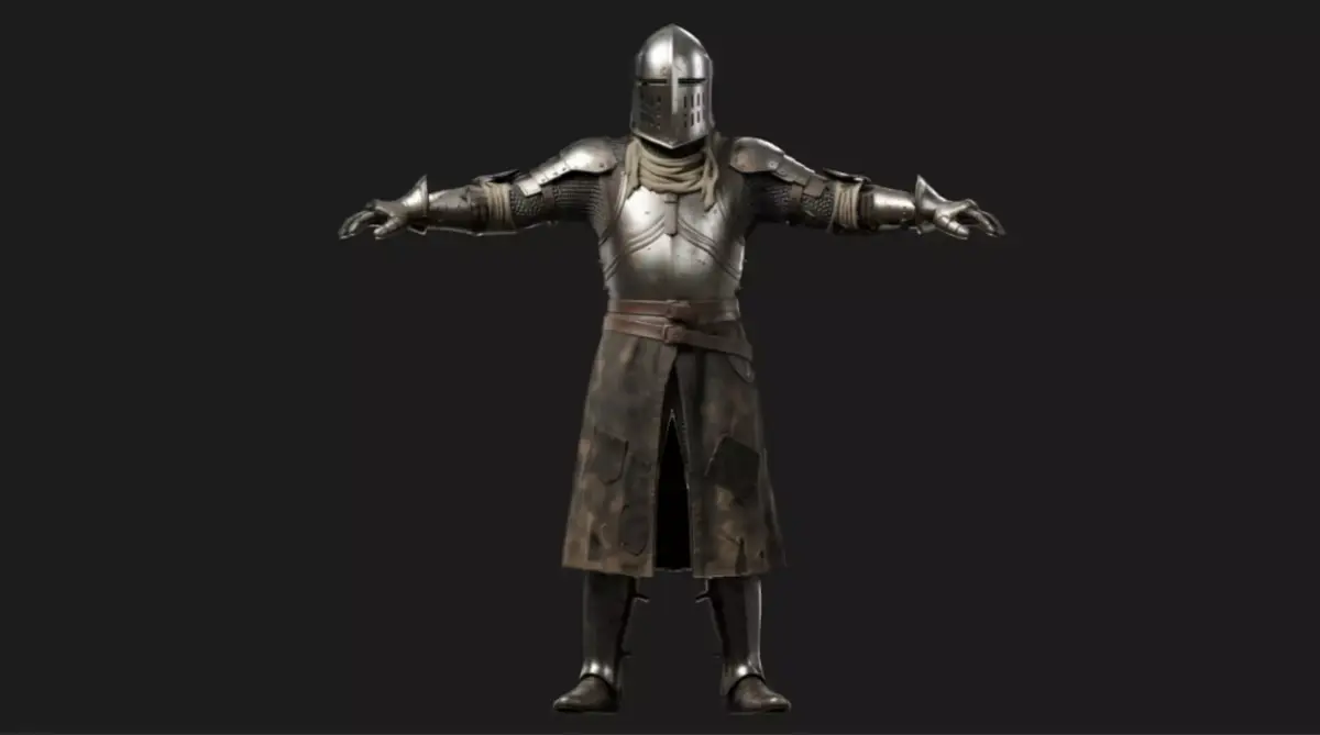 Elite Vanguard Knight Rigged Low-poly 3D model