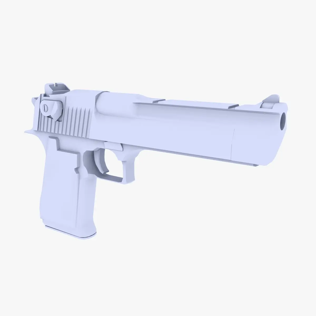 Desert Eagle Pistol Low-poly 3D model 3