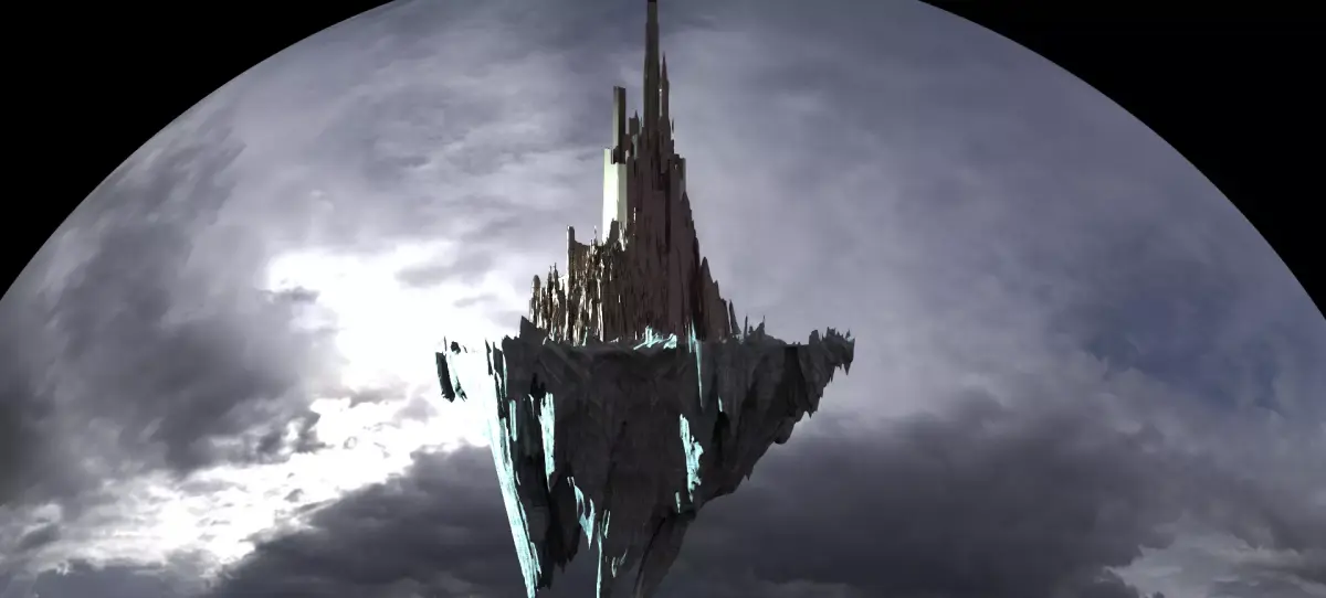 Floating Mountain castle 2 3D model