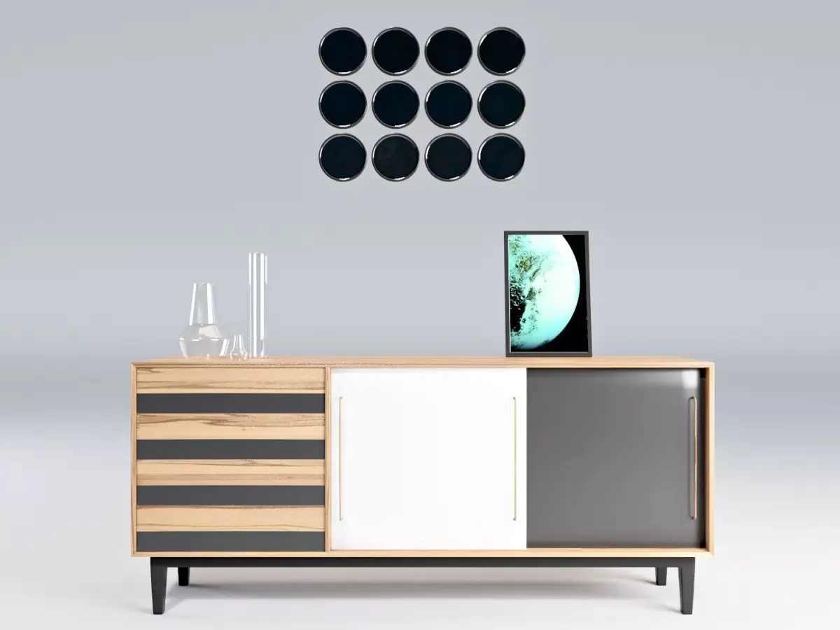 Wood Sideboard  Free 3D model