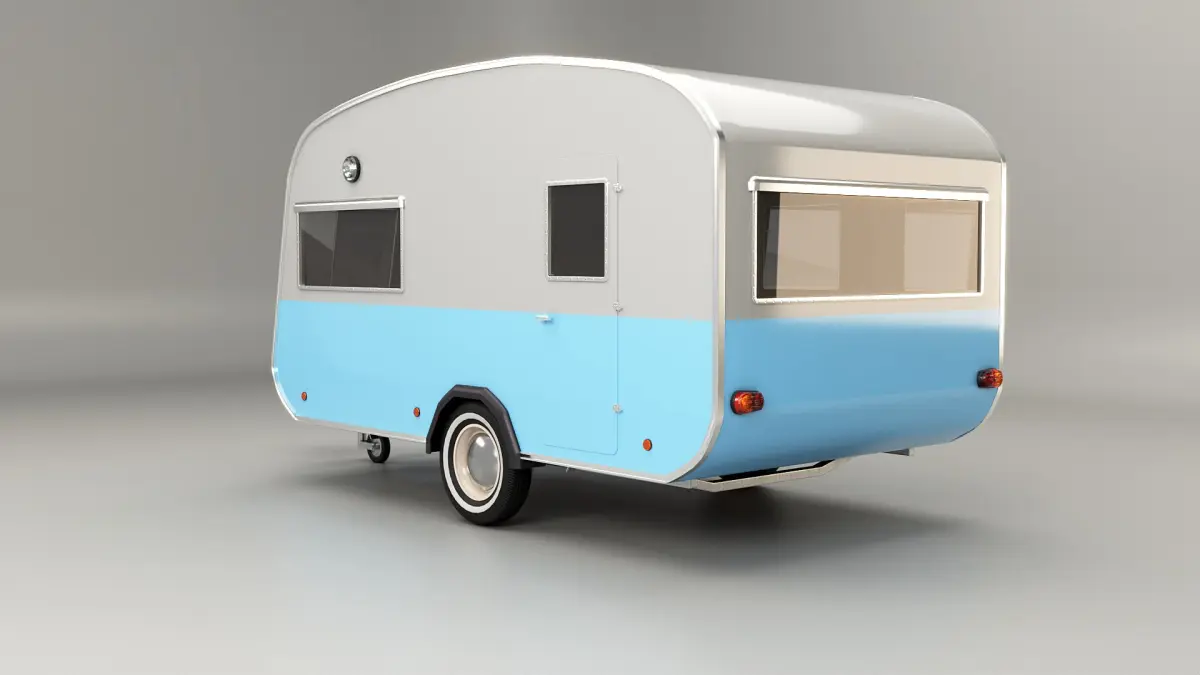 Classic Vintage Camping Caravan 3D model