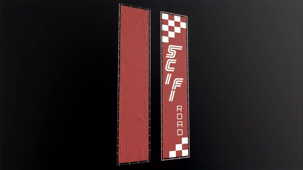 Advertising Banner Low-poly 3D model