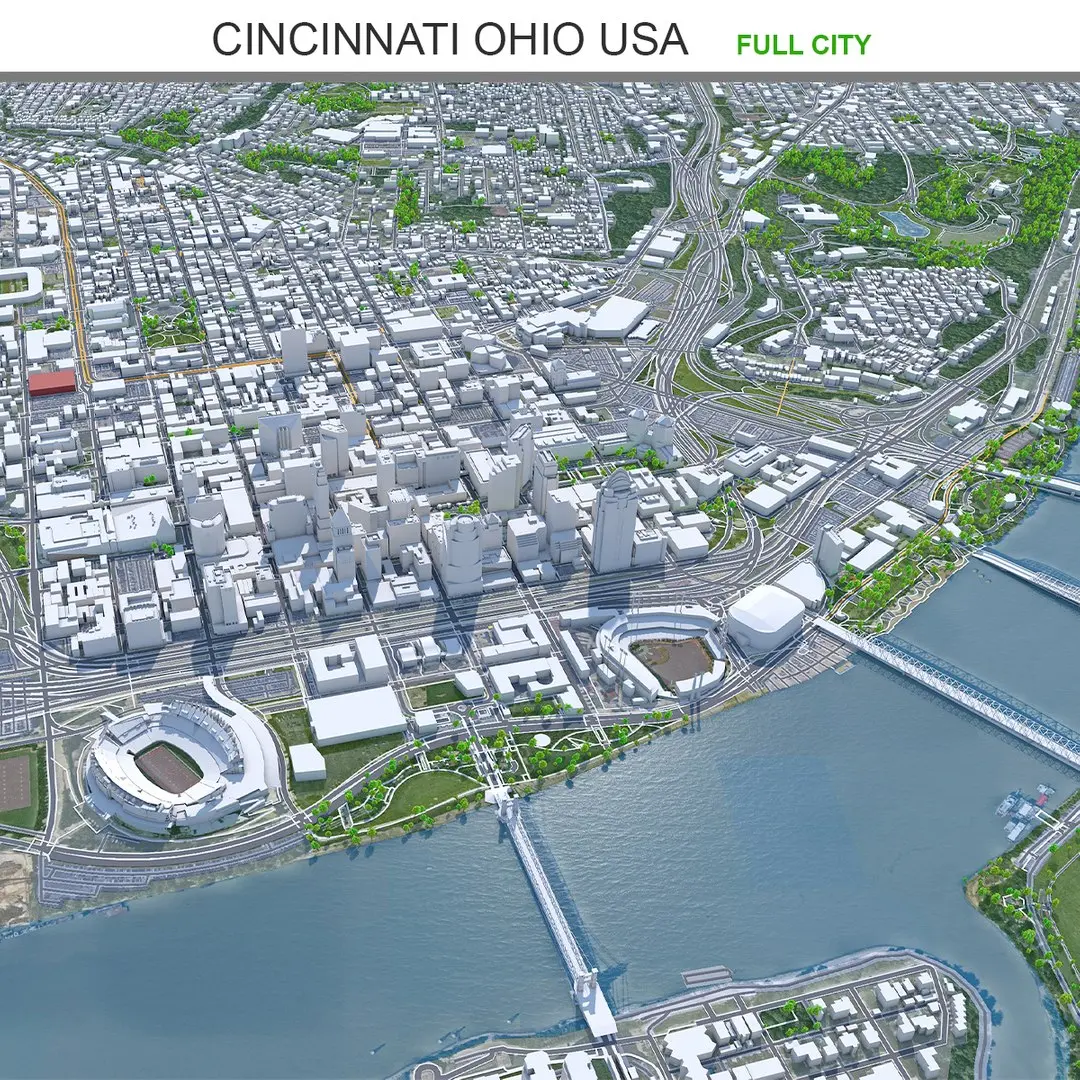 Cincinnati City Ohio USA 3D model buy