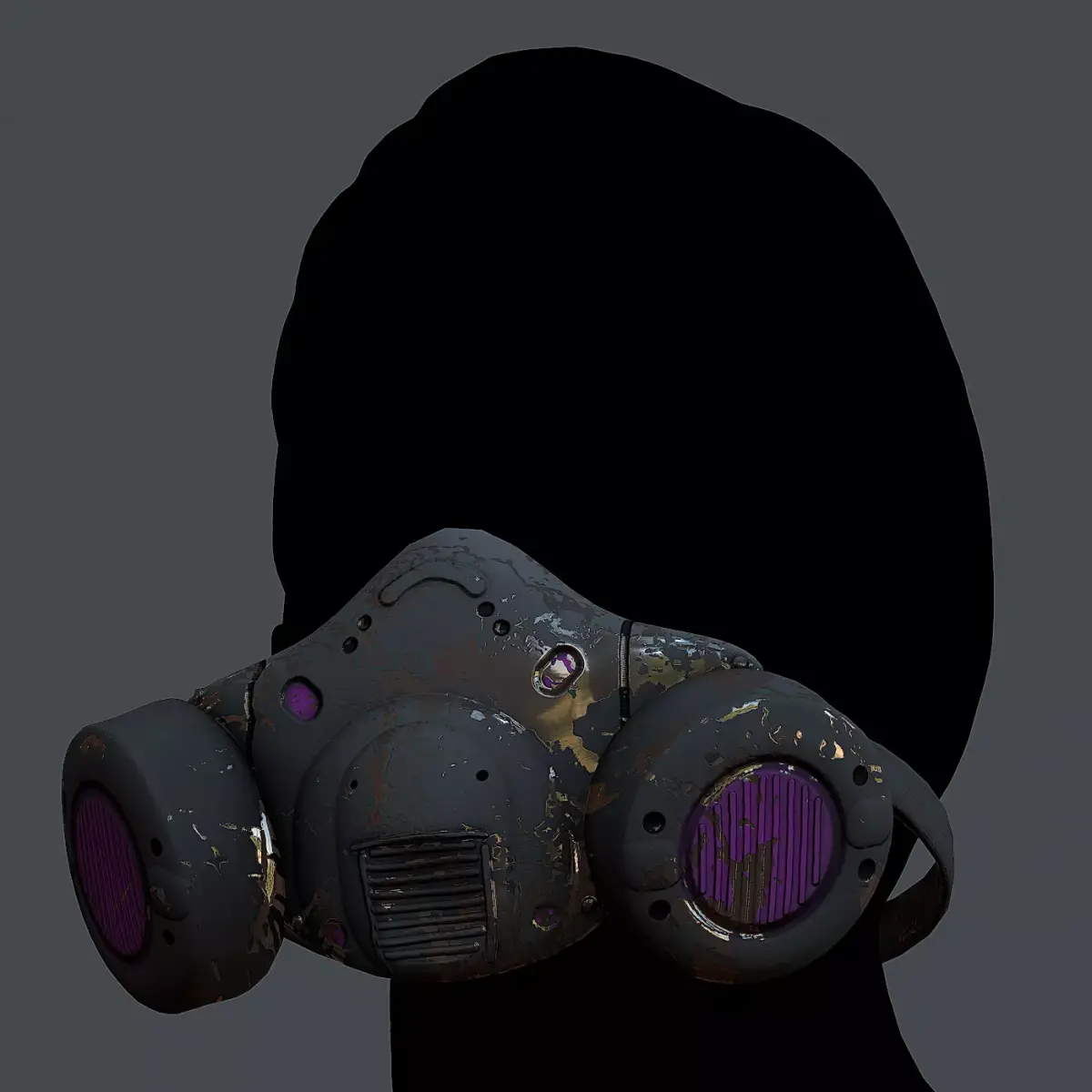 Gas mask helmet 3d model scifi Low-poly Low-poly 3D model Low-poly 3D model 95