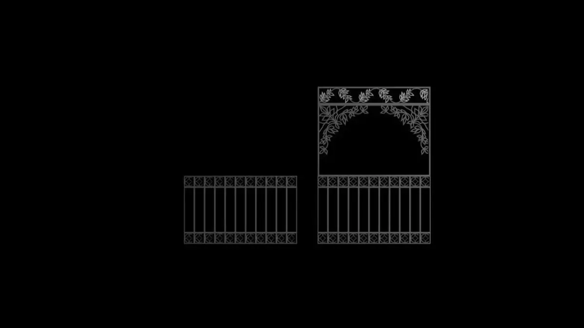 Balcony wrought iron gate design Free 3D model