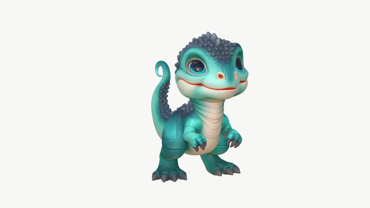 Cartoon Cute 3D Dinosaur 3D model