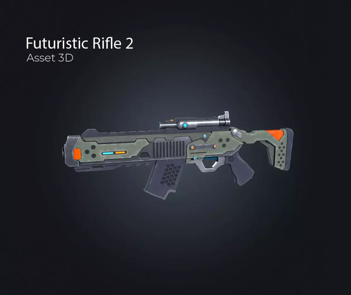 Futuristic Rifle V2 Low-poly 3D model