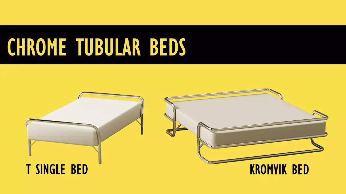 Chrome Tubular Beds Free 3D model