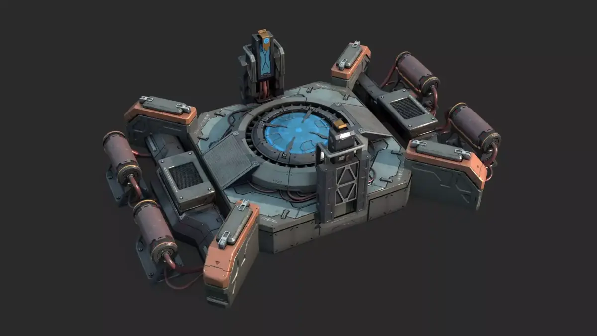 Future Sci-Fi Hyperspace Transport Machine 3D model