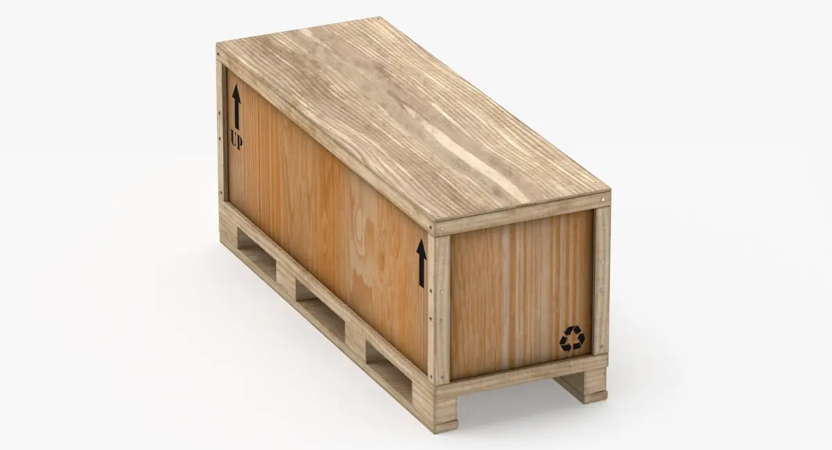Cargo Wooden Crate 05 3D model