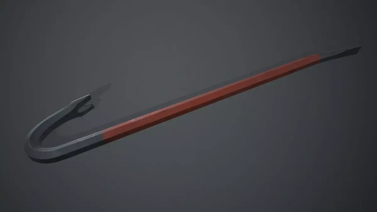 Half-Life Crowbar Low-poly 3D model
