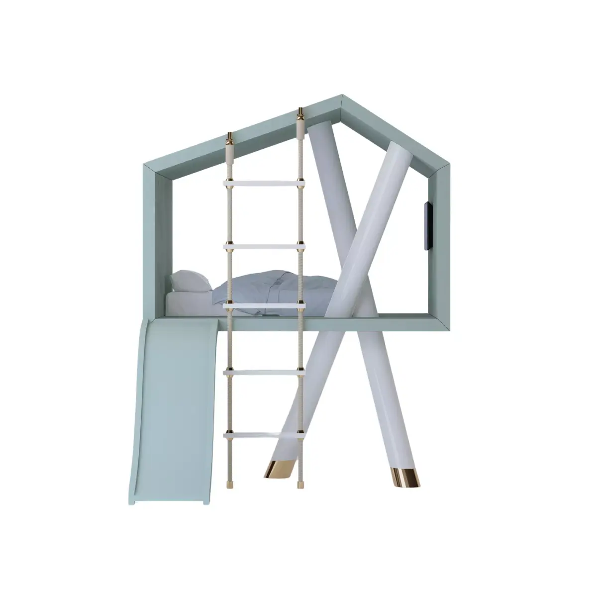 Children Bed Playhouse Free 3D model