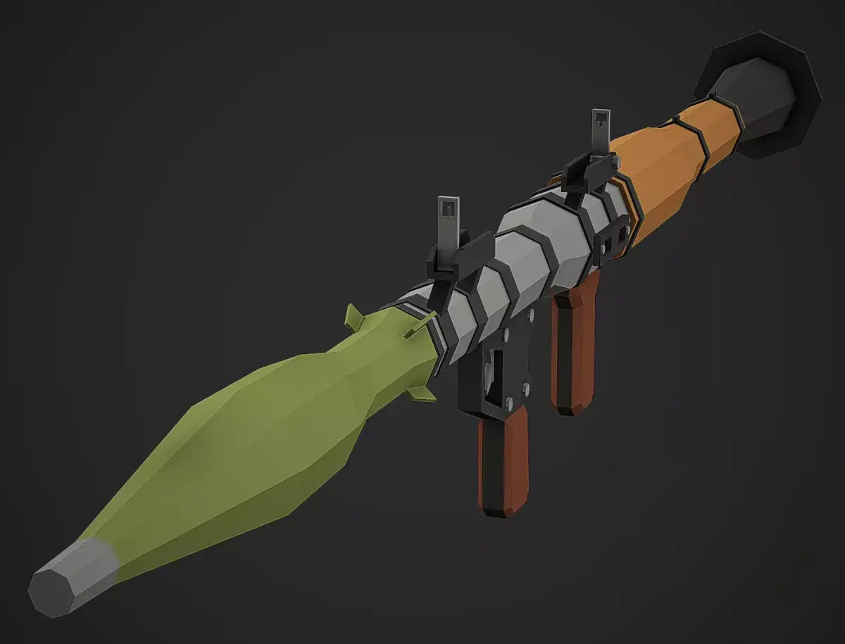 Stylized RPG-7 Low Poly Mobile Ready Low-poly 3D model