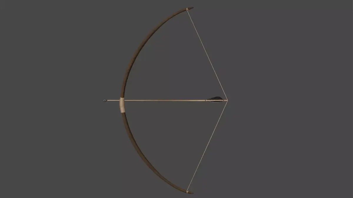 Bow of arrow 1 Low-poly 3D model