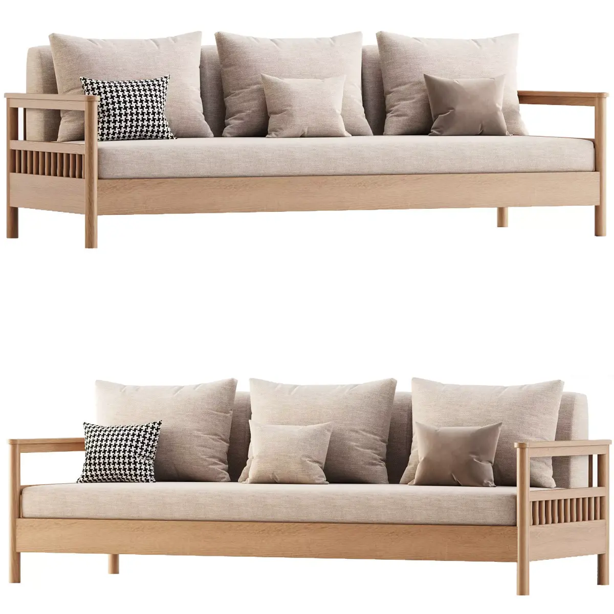 Tribeca Outdoor Three Seater Sofa 3D model