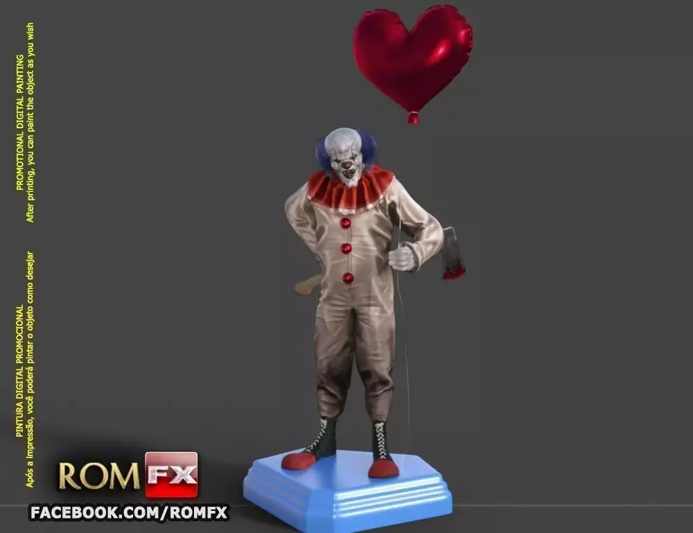 The Evil Clown - A Creepy Figure Printable 3D print model purchase