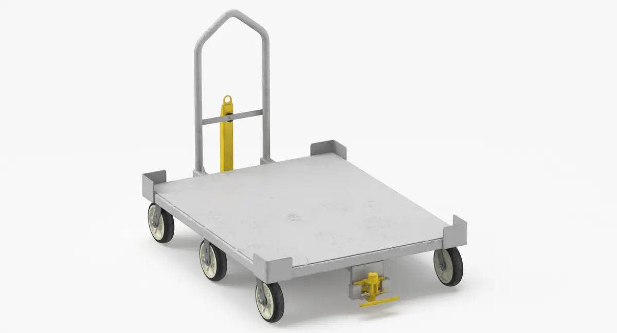 Towable Cart 01 Large Empty and Full 3D model
