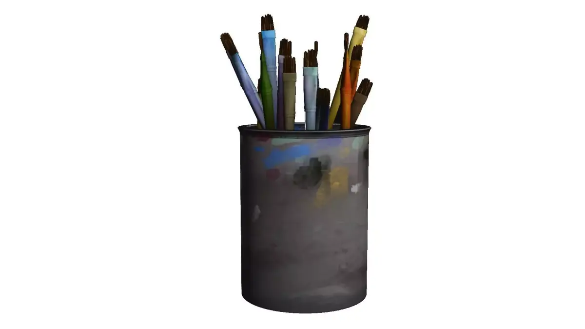 Brushes paint brush holder Free 3D model