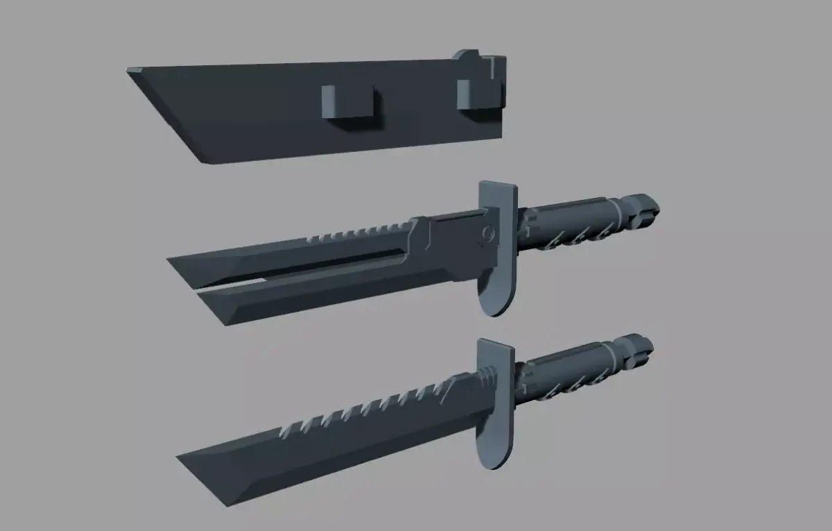 Boba Fett  vibroblade dagger from  mythos 3d print model 3D print model