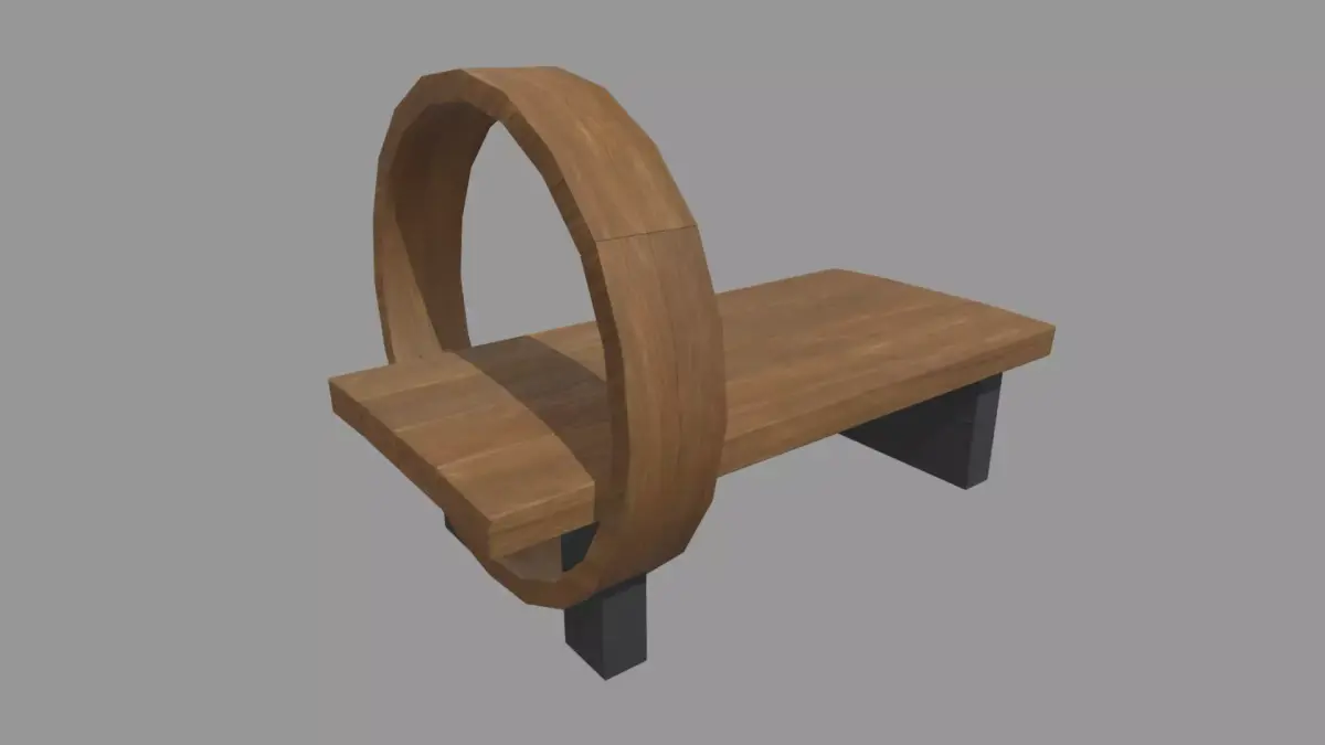 Low Poly Bench 013 Low-poly 3D model