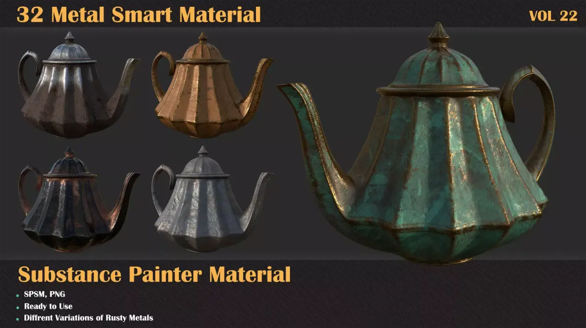 32 Metal Smart Material -  VOL22 3D model