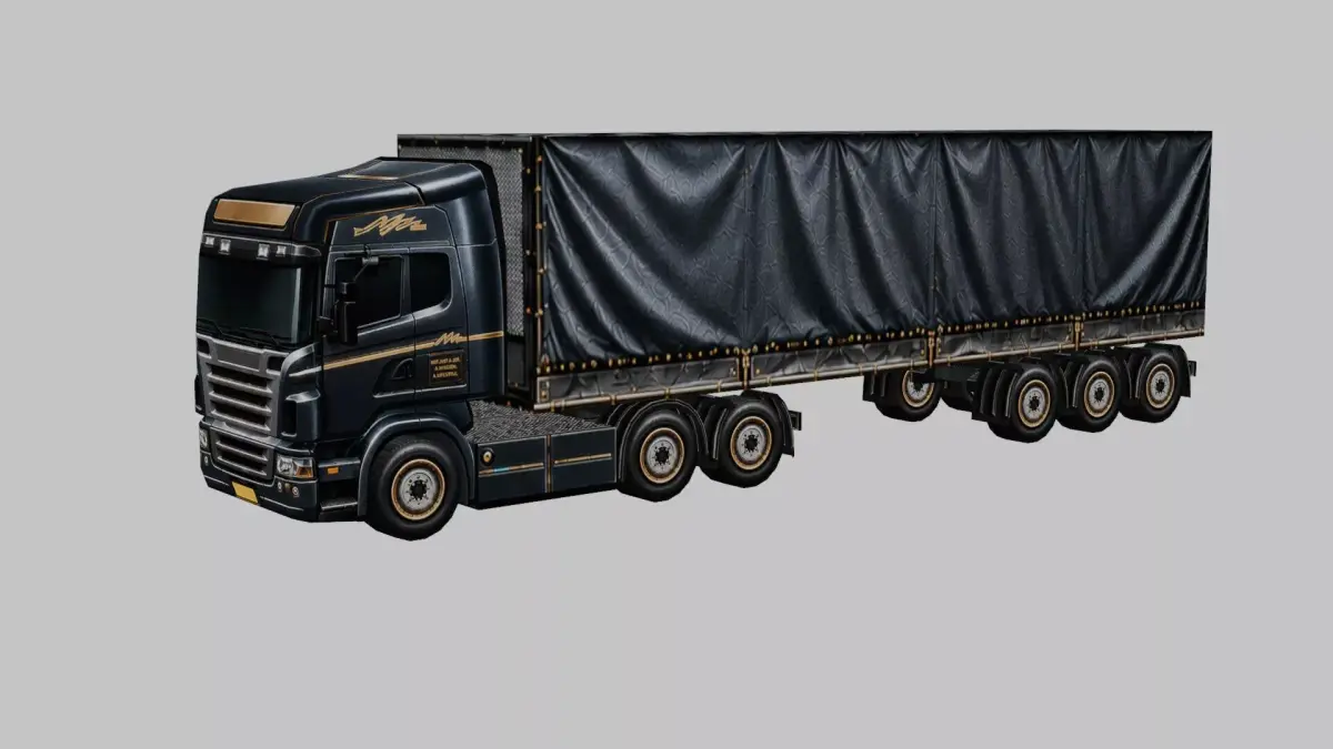 Cargo Semi Truck 3D Model 011 Low-poly 3D model
