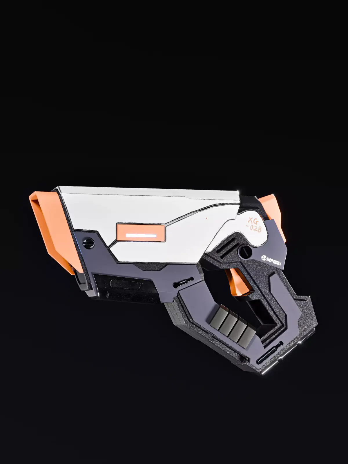 Sci-Fi Energy Pistol Futuristic Game Ready Weapon 3D model