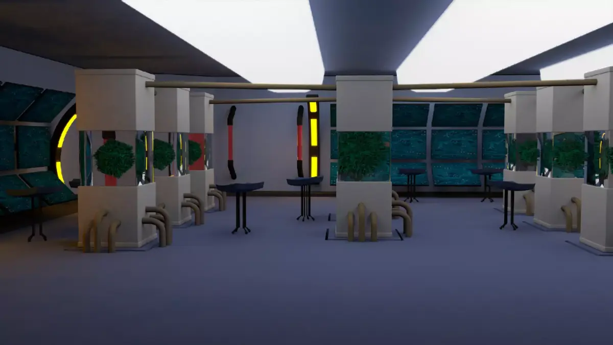 Scifi laboratory - low poly Low-poly 3D model
