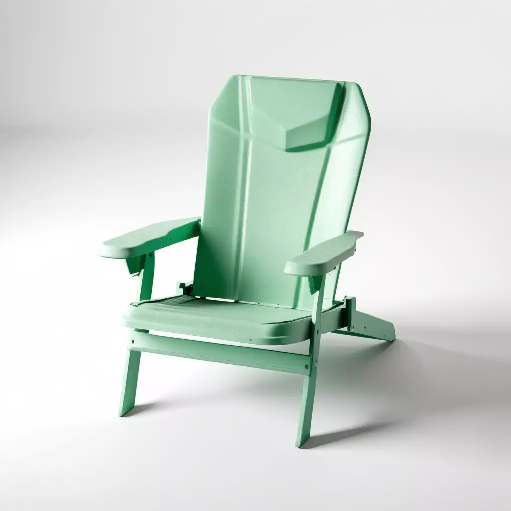 Mint Green Adirondack Outdoor Chair 3D model