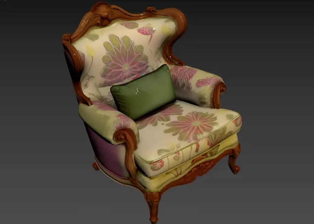 134- Chinese Style Scene - Free 3D Model of Chair 4 Free 3D model