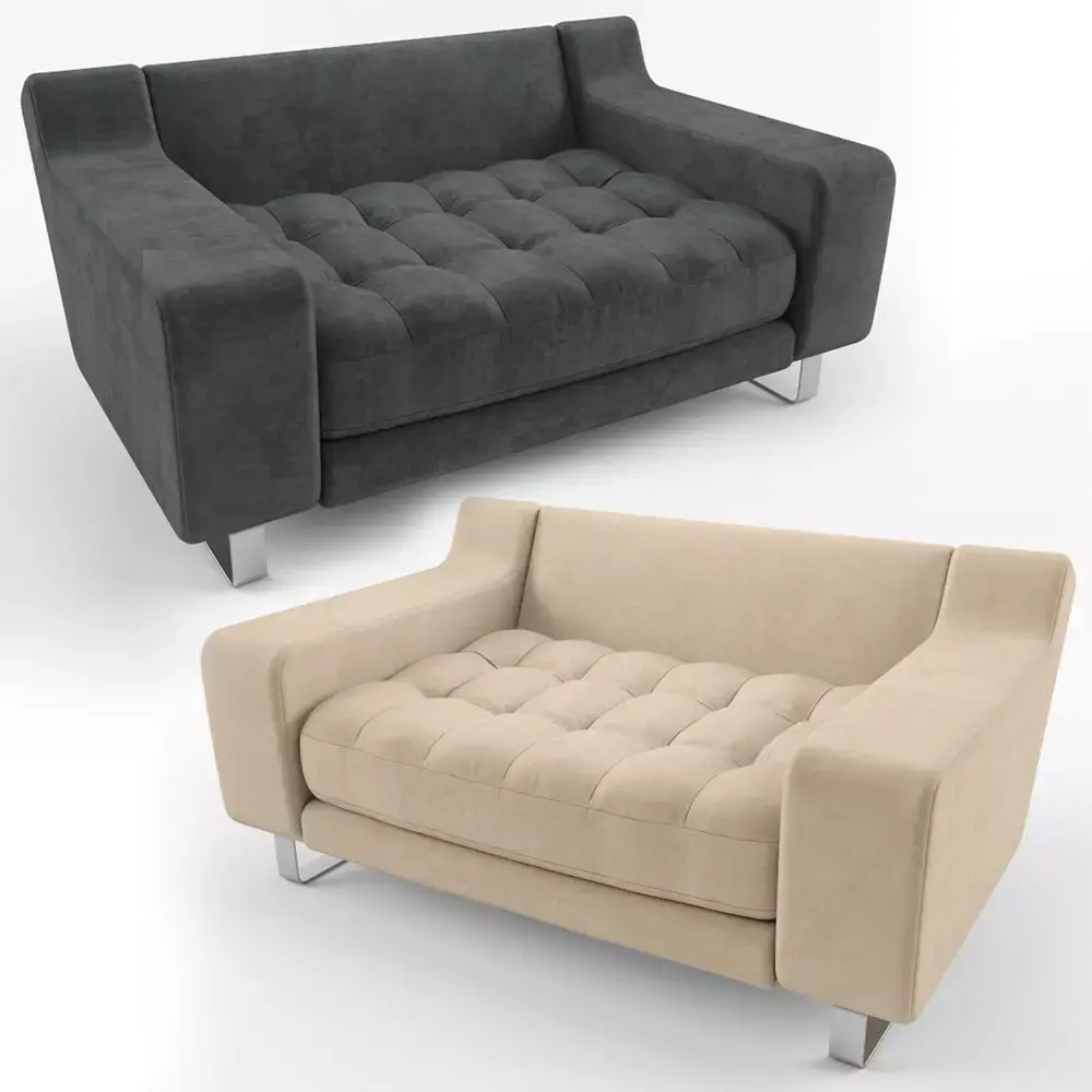 Velvet Armchair Free 3D model