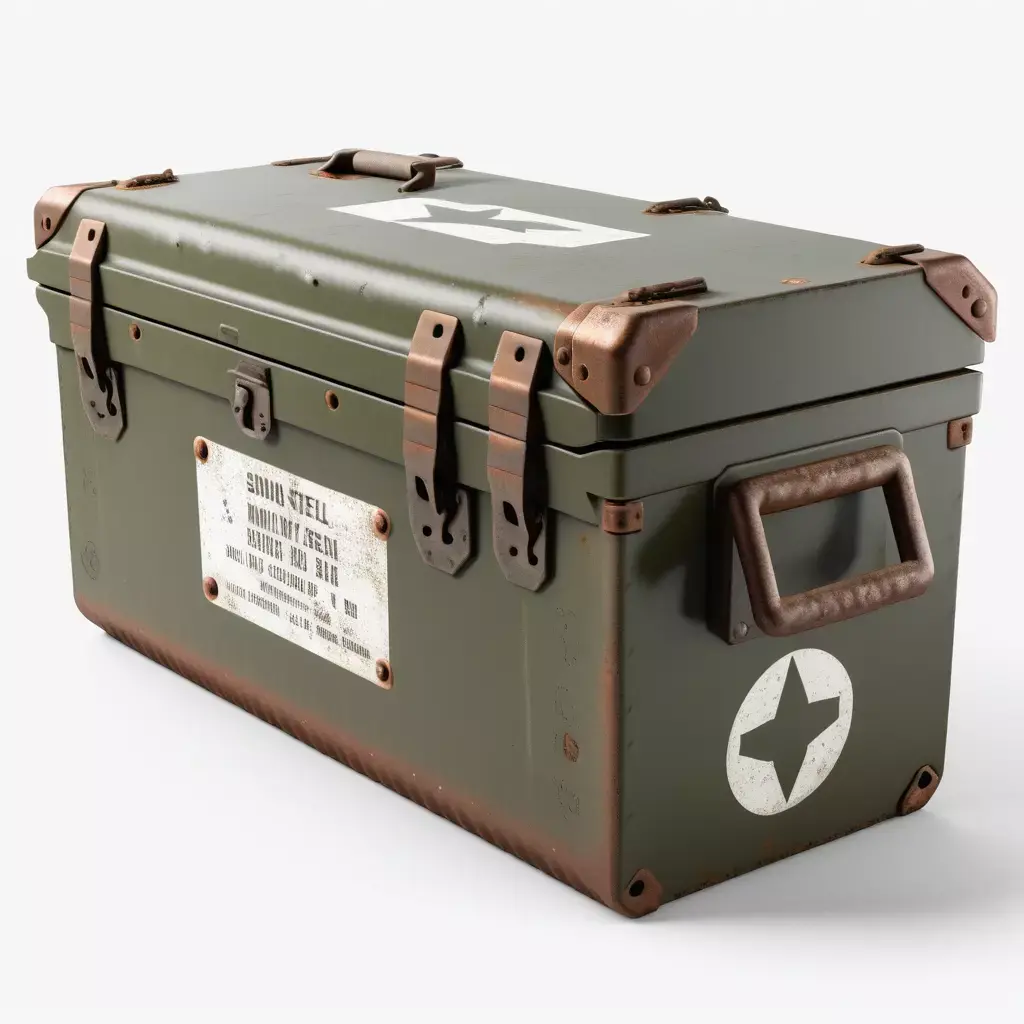 Military Ammo Crate Storage Box 3D model