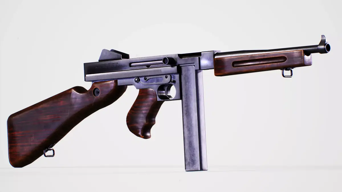 M1 THOMPSON - II WOLRD WAR - EUA ARMY Low-poly 3D model
