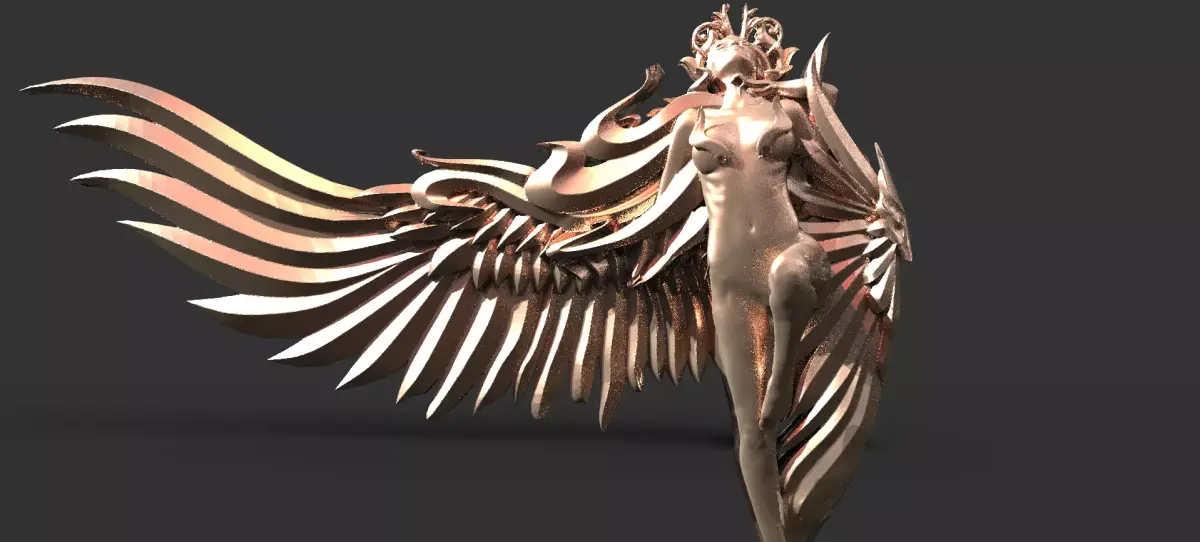 Angel Anatomy Sculptured Wings 3D model