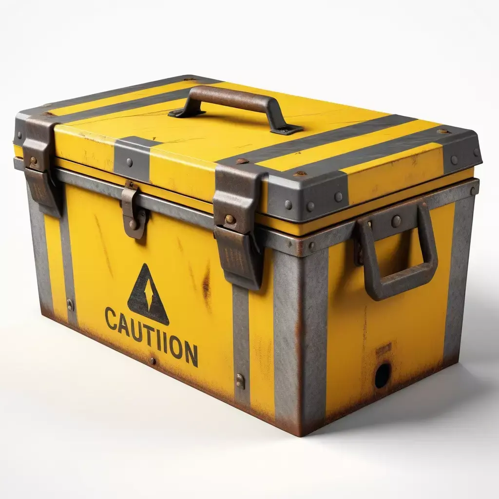 Dented Steel Ammo Box 3D model