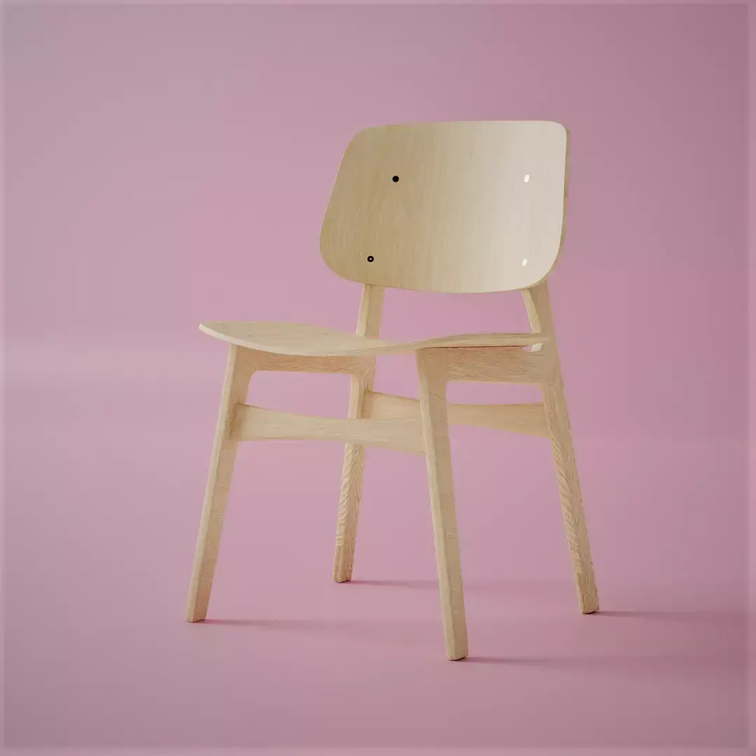 Modern Classic Wooden Chair Free 3D model