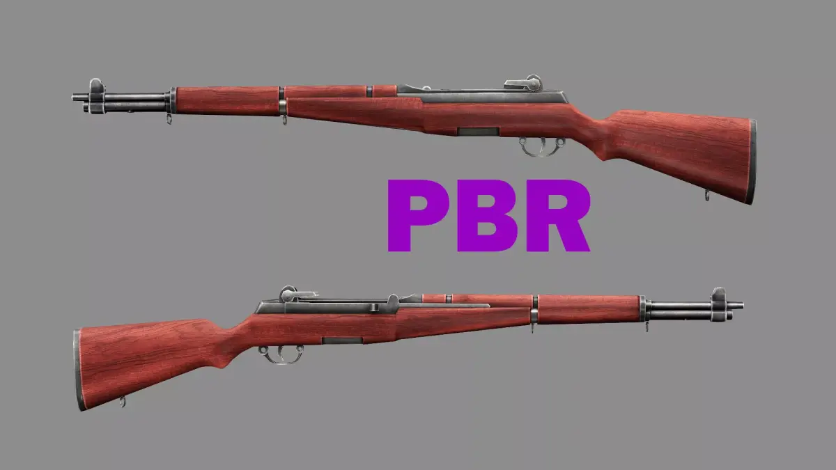 M1 Garand Rifle C127H Mauser Low-poly 3D Model Low-poly 3D model