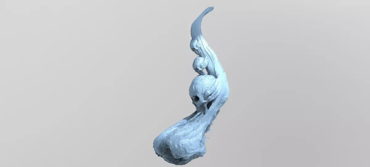 Asteroid scull horn single 3D model