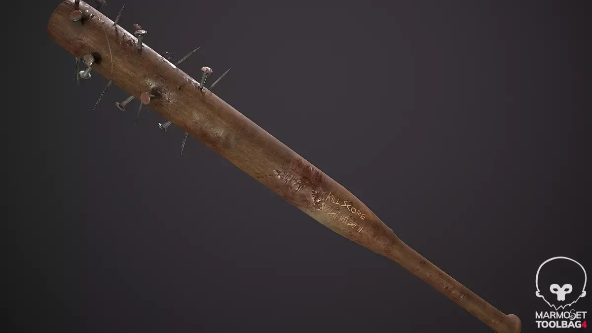 Nail Bat Low-poly 3D model purchase