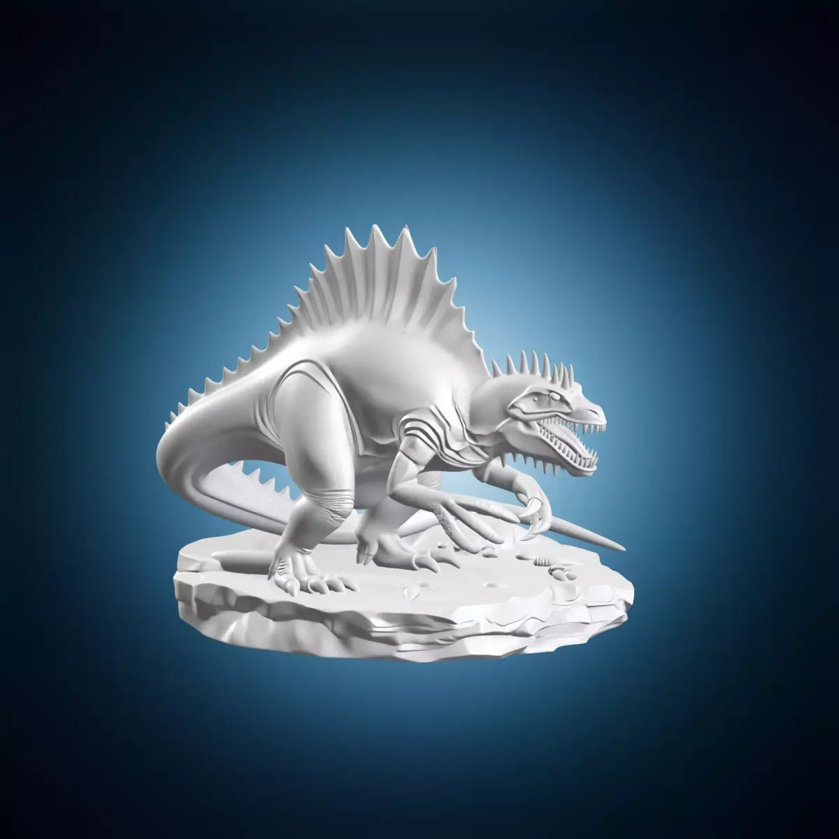 Spinosaurus Dinosaur Sculpture Miniature 3D print model