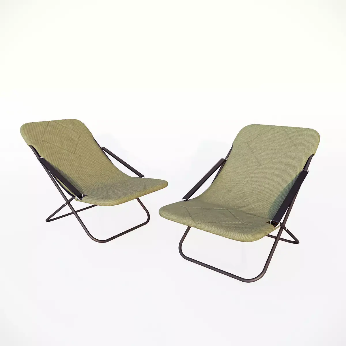 Safari Lounger Folding Chair - Campmor 3D model