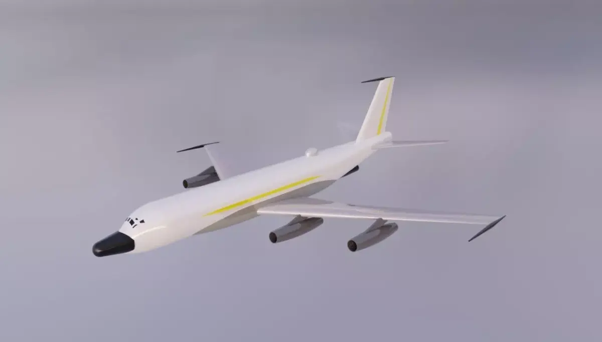 RC-135S SIGINT Style Jet - Custom 1950s Aircraft Low-poly 3D model
