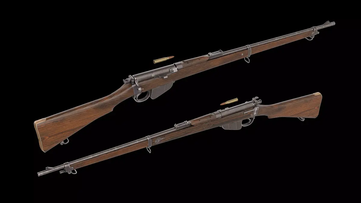 Magazine Lee Enfield MLE rifle Low-poly 3D model