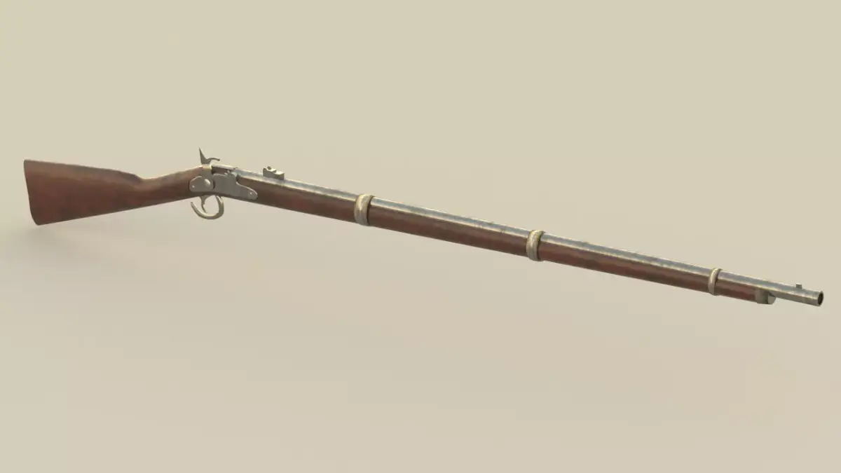 Simple low-poly musket Low-poly 3D model