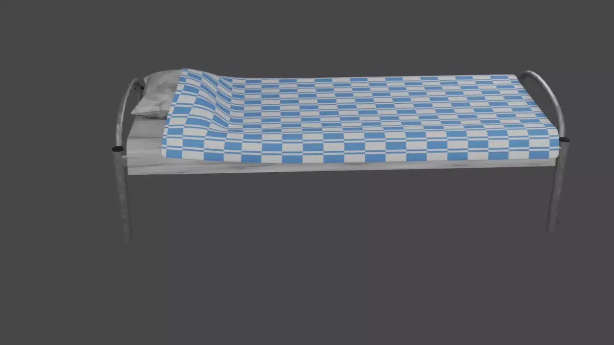 Simple Bed Free 3D model shop