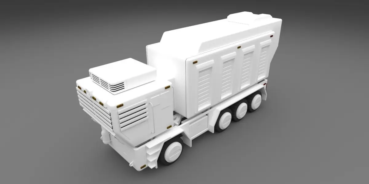 Sci-fi Military Truck 001 3D model