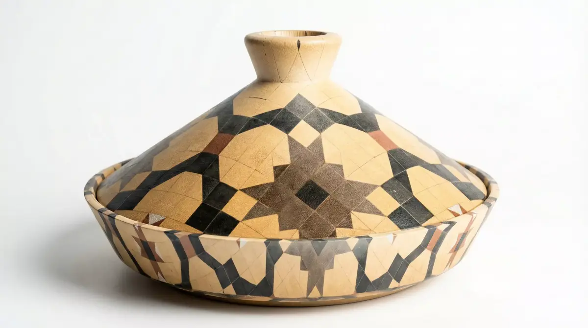 Moroccan Tagine  Traditional Ceramic Cookware Geometric Patterns Low-poly 3D model