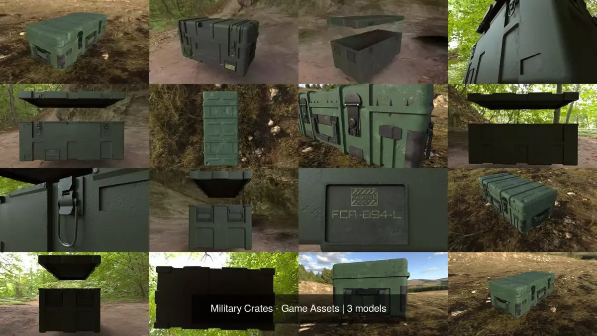 Military Crates - Game Assets 3D Model Pack