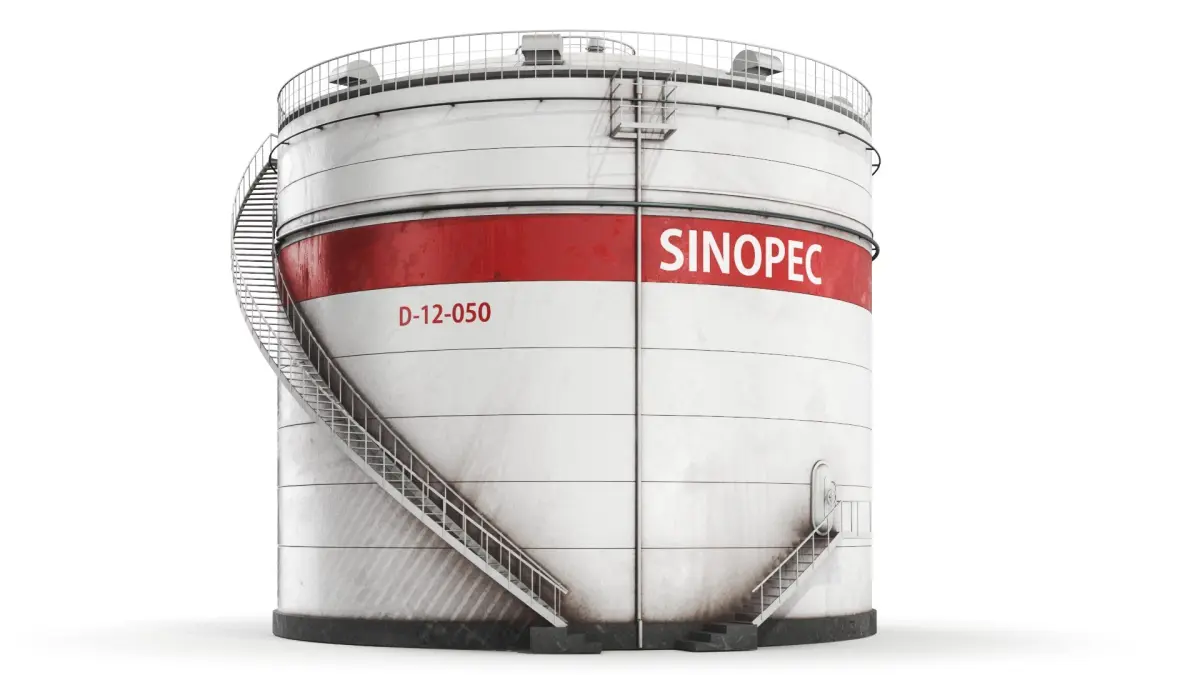 Detailed Oil Storage Cylindrical 3D model