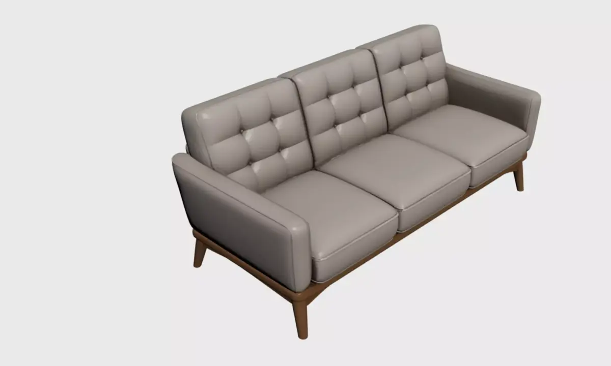 Modern Straight Sofa Premium Upholstered Seating for Interior 04 Free 3D model